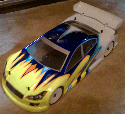 one tenth scale electric sedan